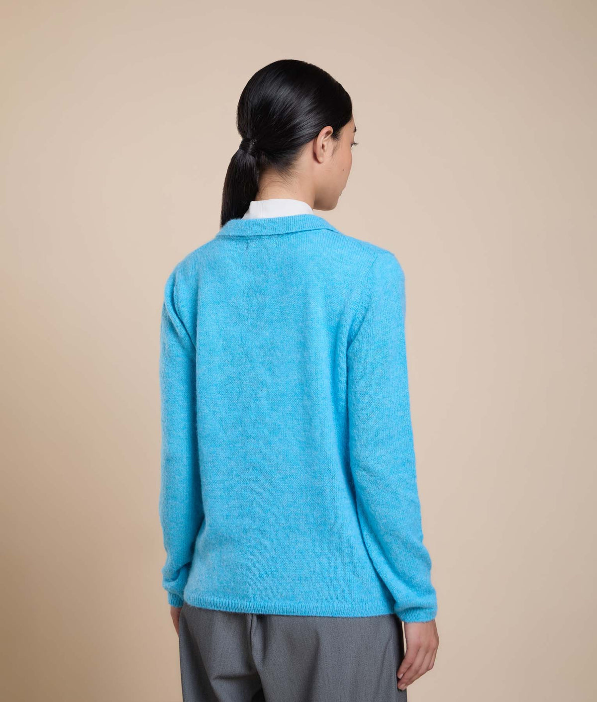 Suéter de Jersey con Cuello Alto