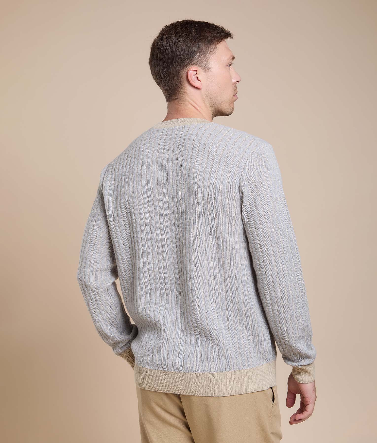 Suéter Jacquard de Punto Acanalado