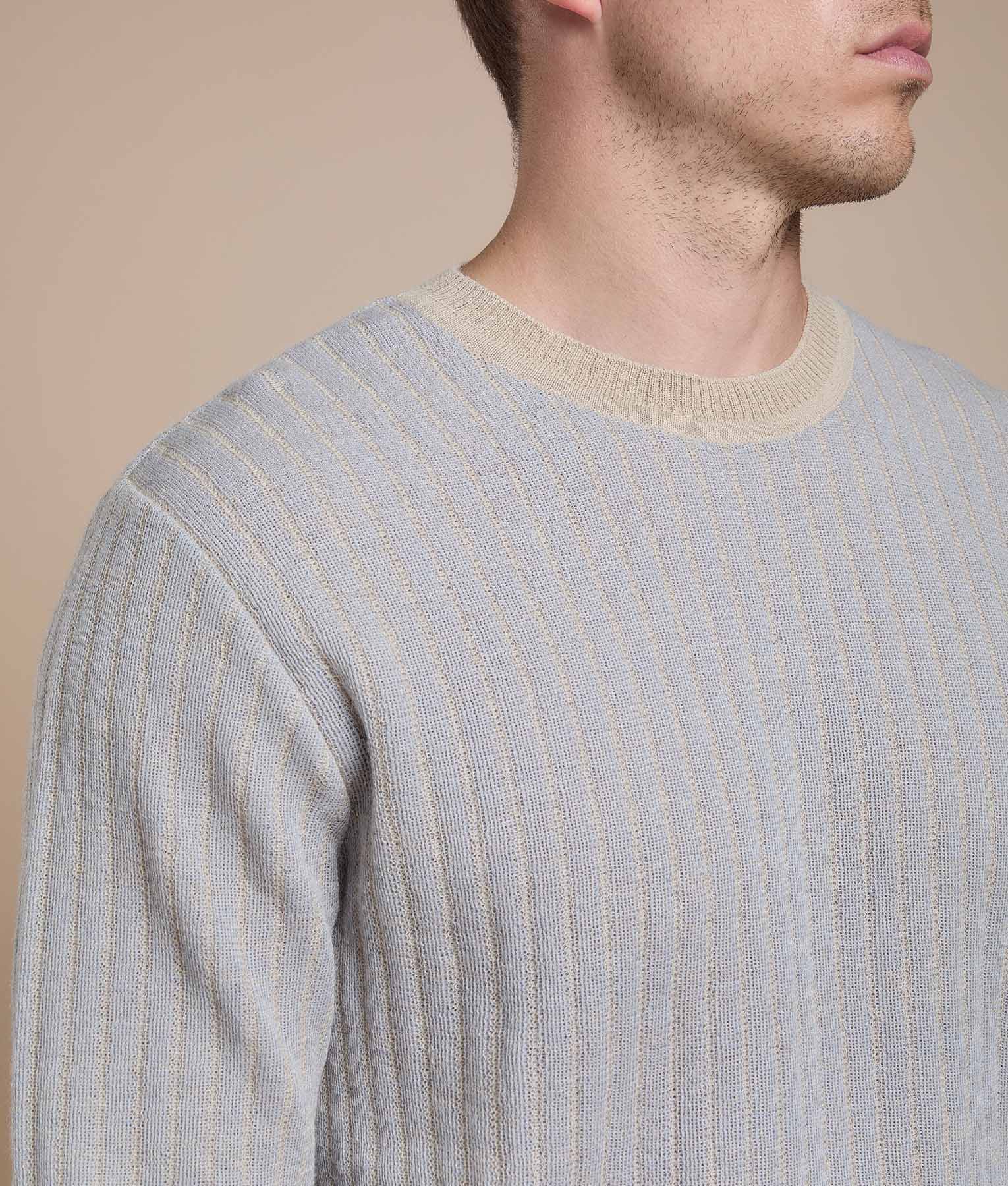 Suéter Jacquard de Punto Acanalado