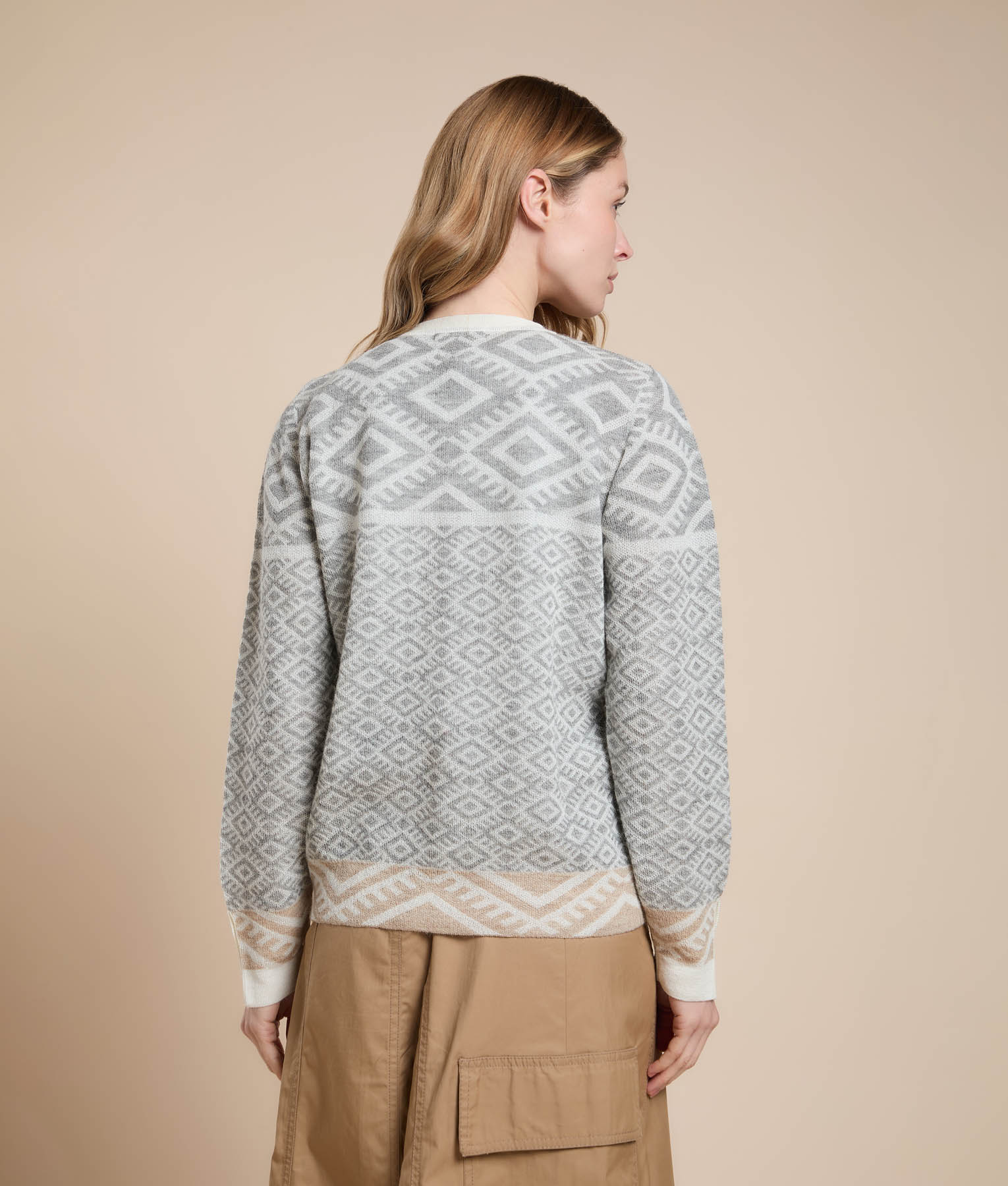 Cárdigan Jacquard Corto
