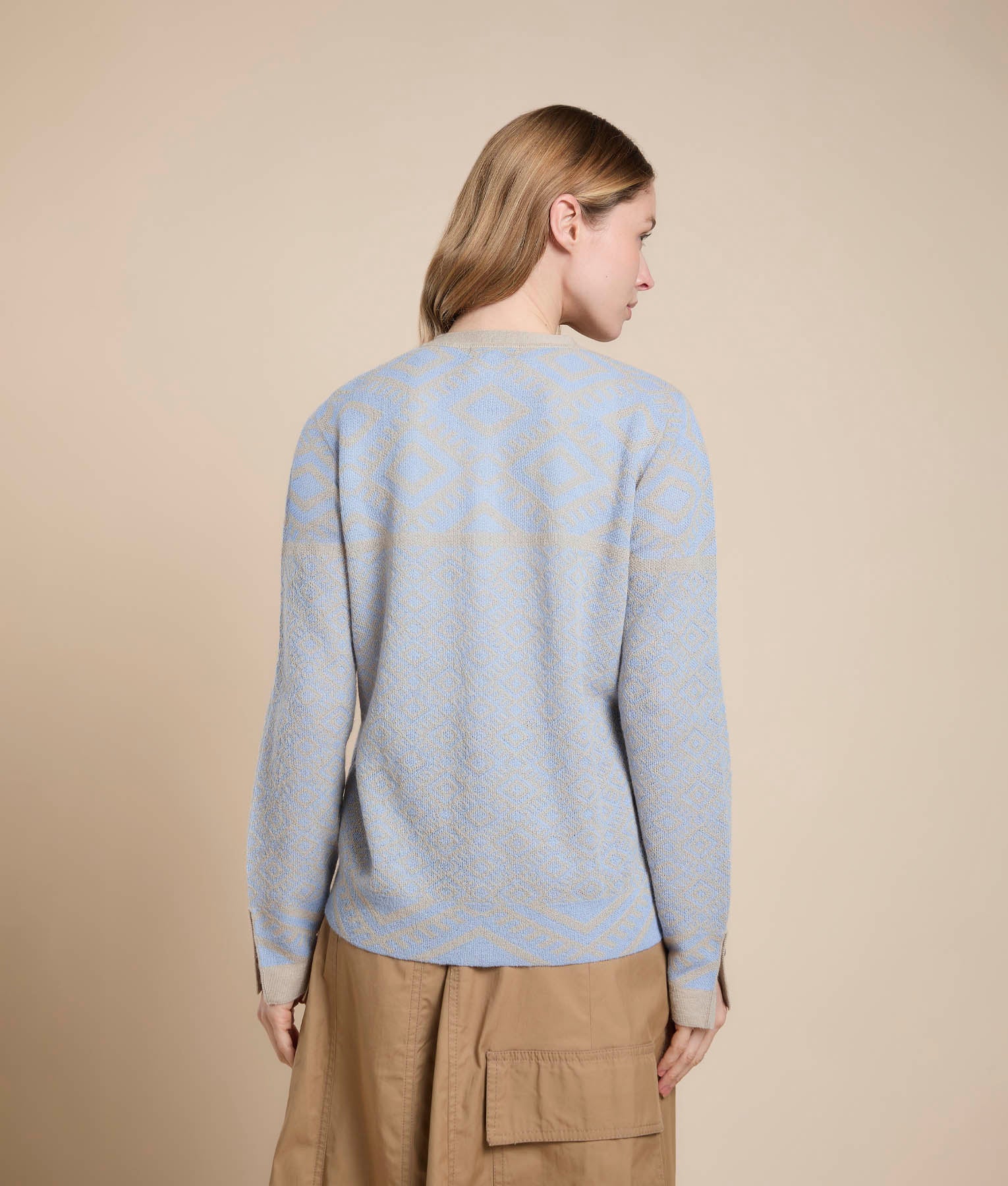 Cárdigan Jacquard Corto