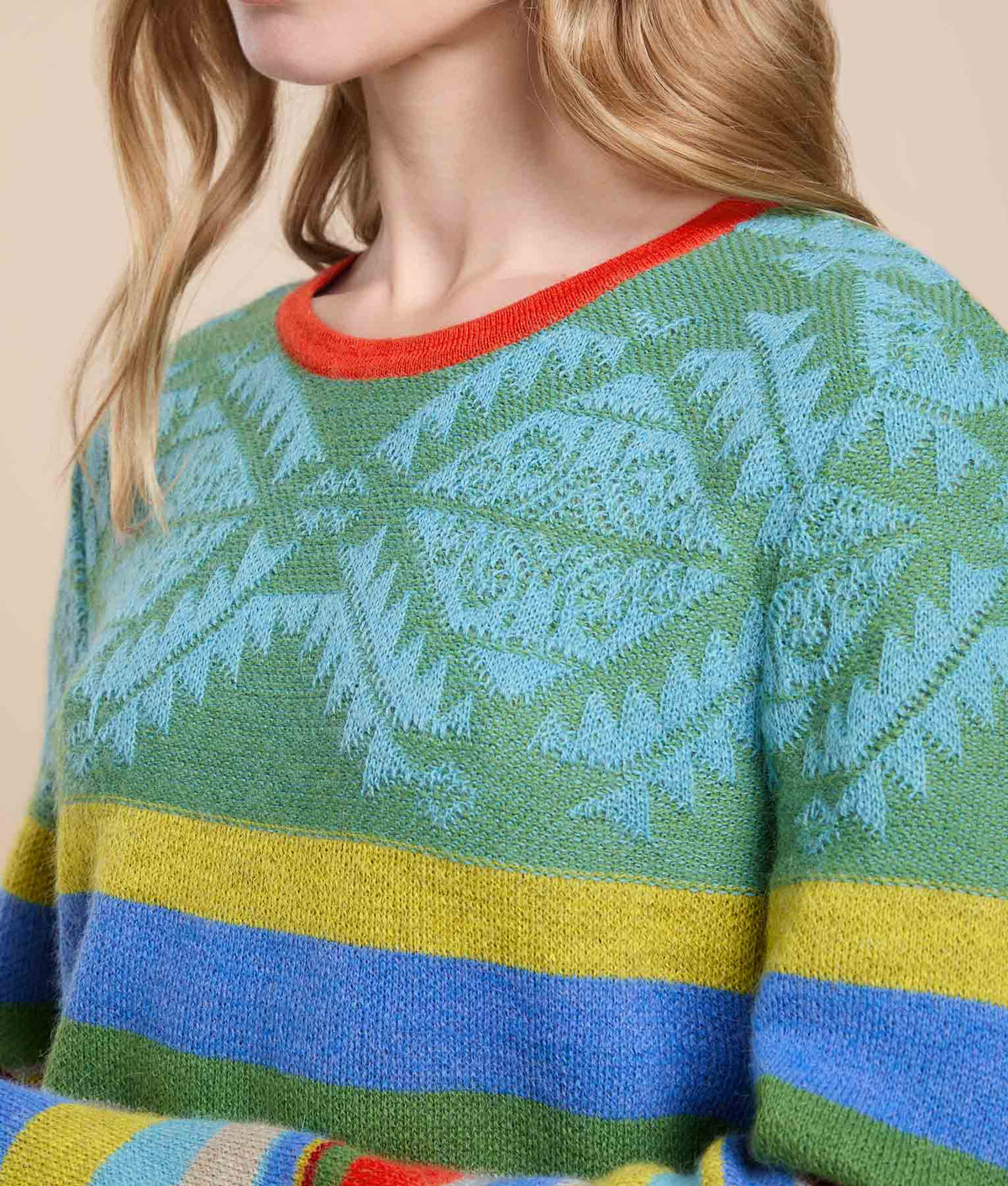 Suéter Jacquard de Líneas