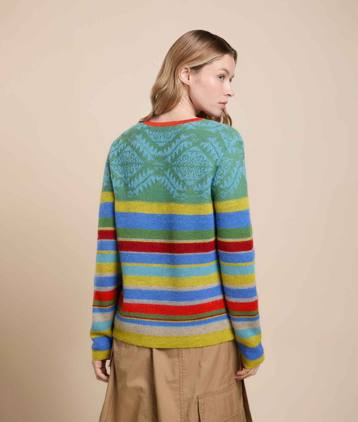 Suéter Jacquard de Líneas