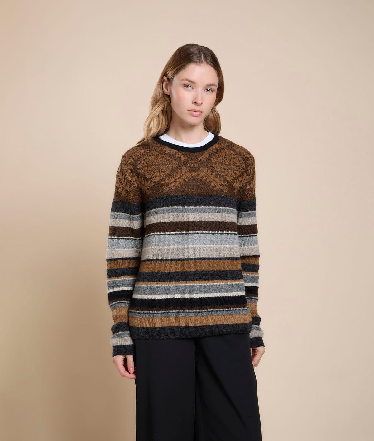 Suéter Jacquard de Líneas