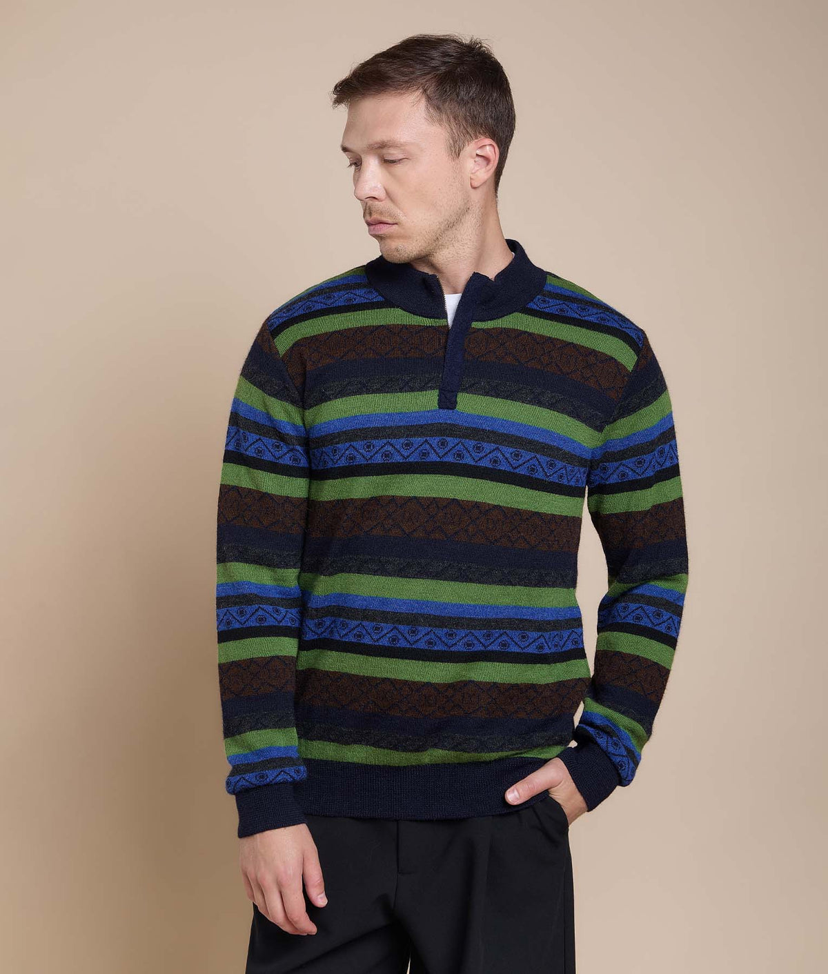 Suéter Jacquard Líneas Andinas