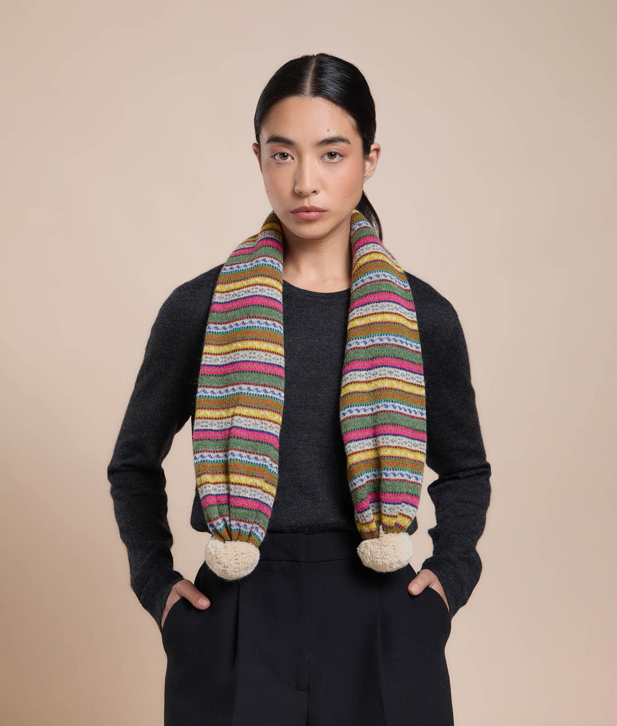 Chalina Jacquard con Pompones