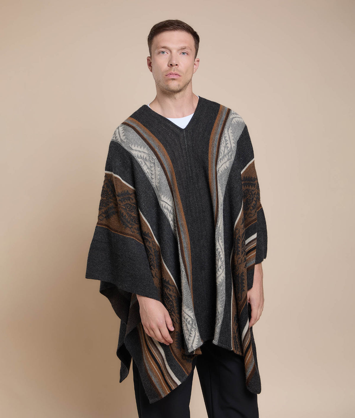 Poncho Jacquard de Hombre