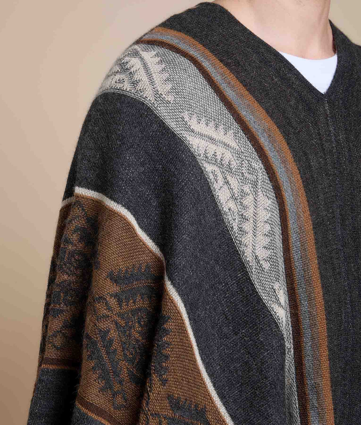 Poncho Jacquard de Hombre