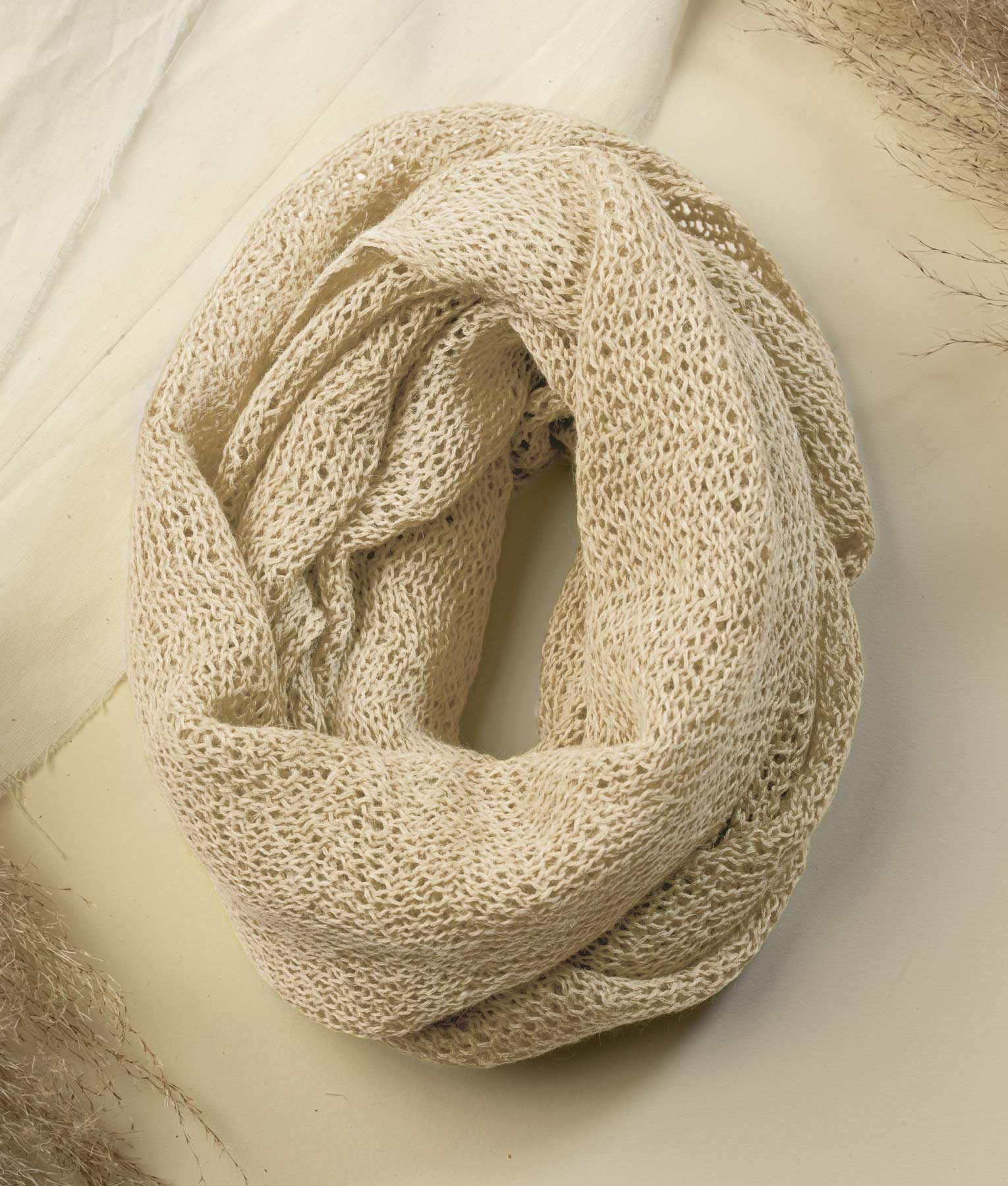 Antique White Infinity Scarf