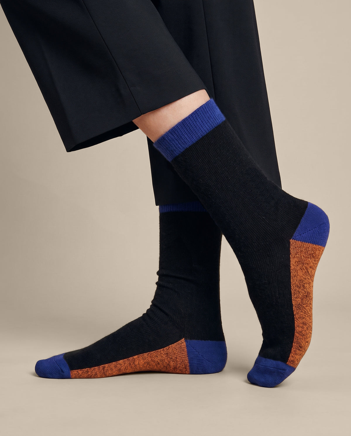 Medias Color Block  - negro