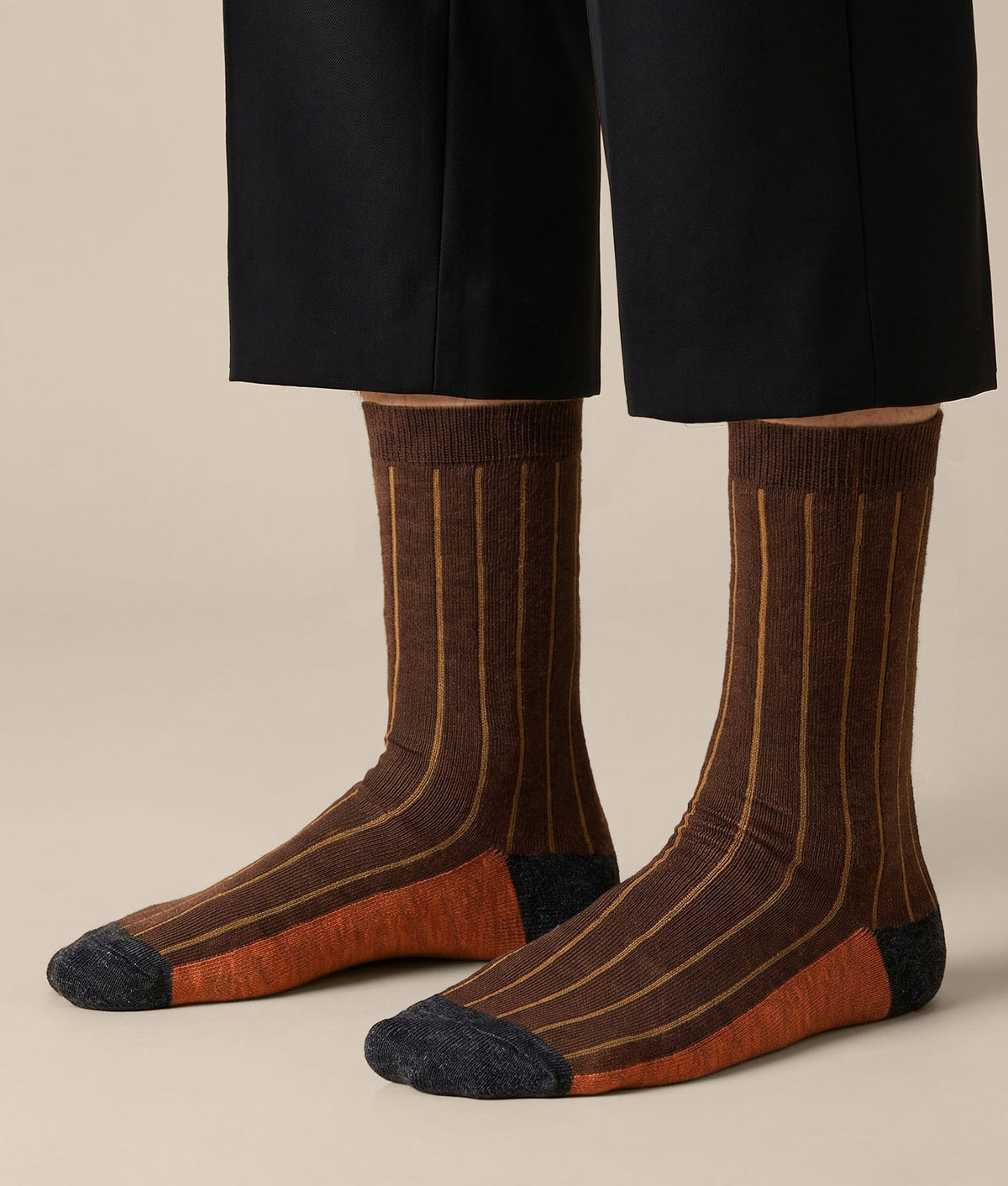 Medias Hombre Classic Rib - naraja