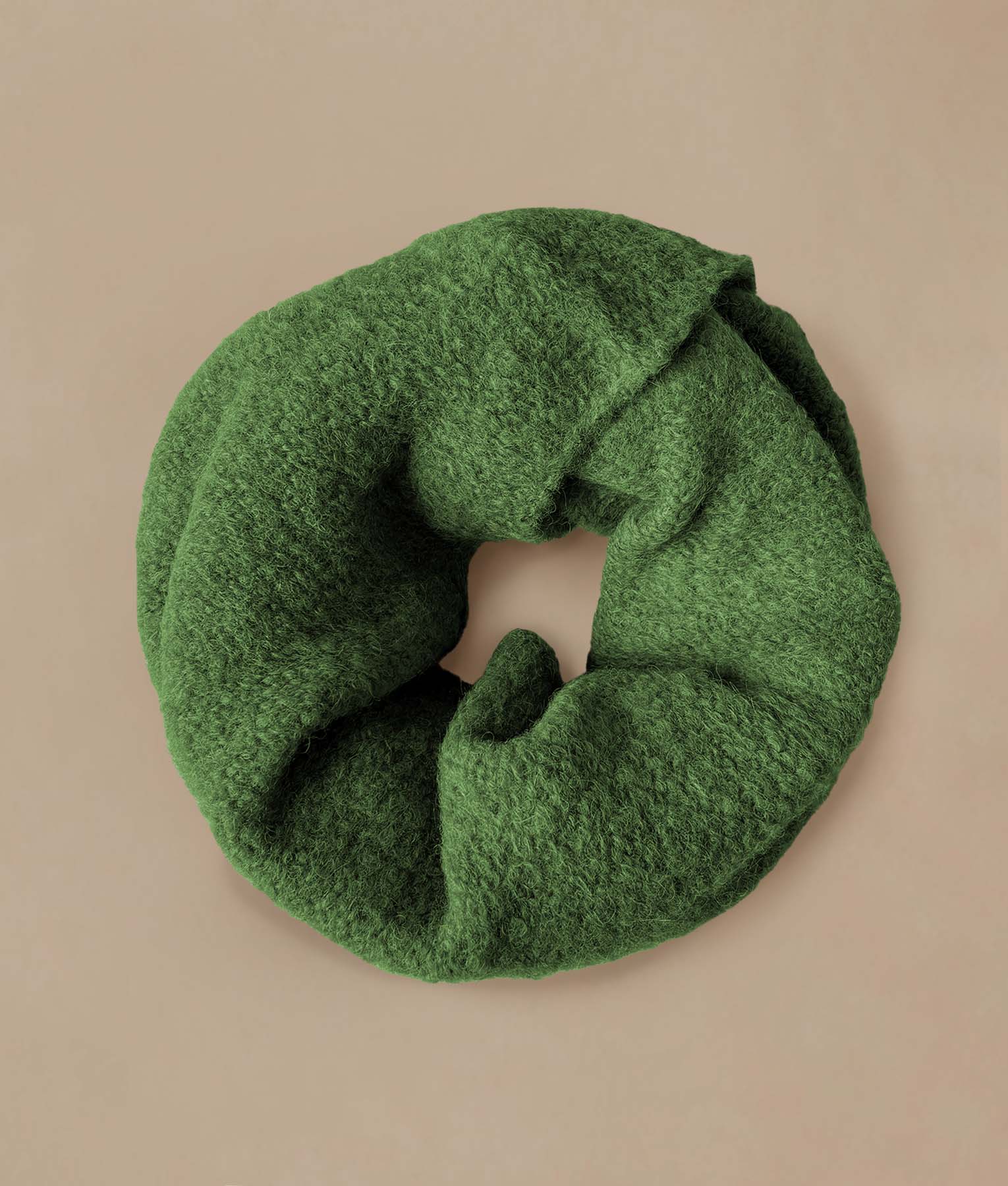 Green Brushed Infinity Scarf