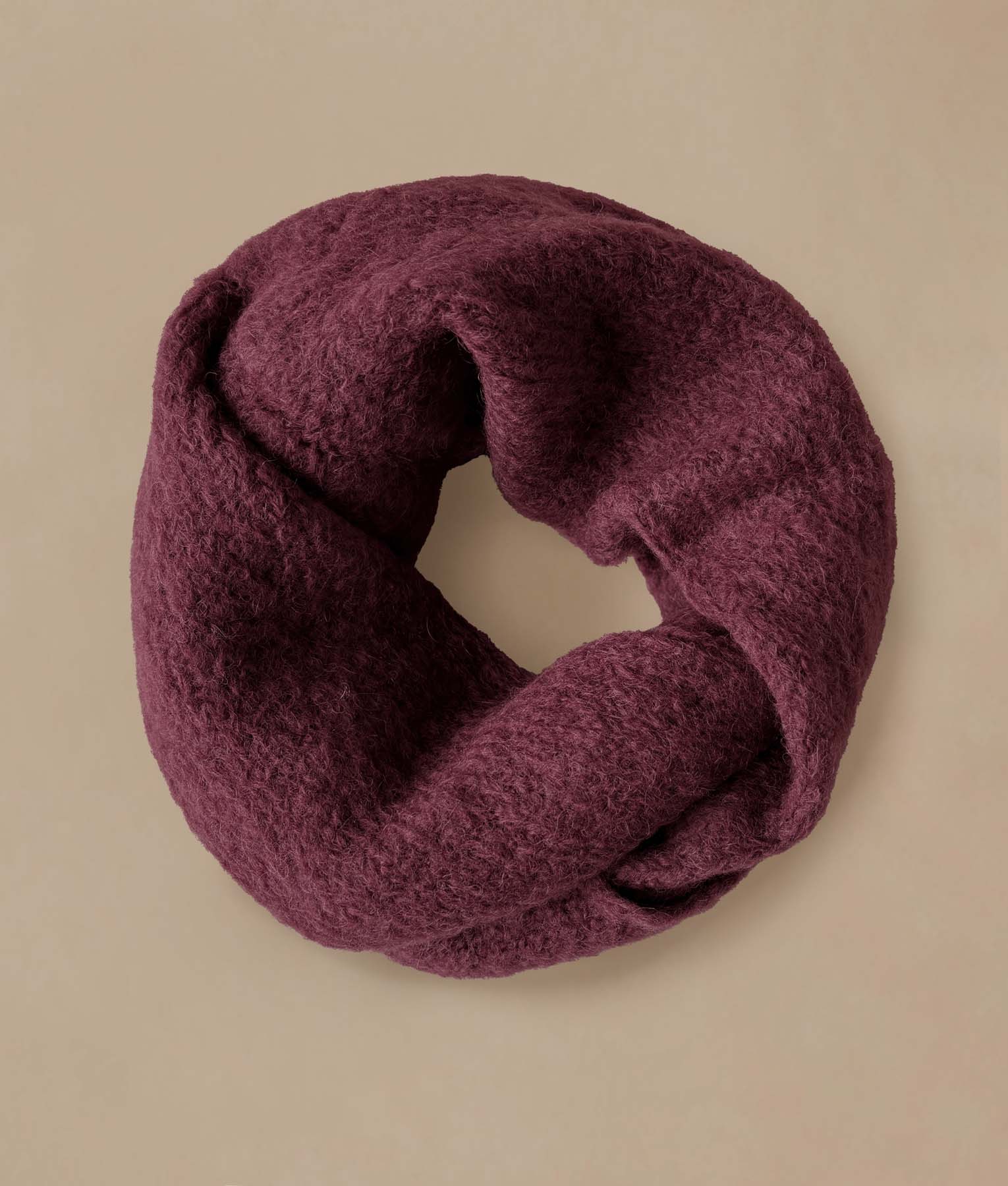 Burgundy Brushed Infinity Scarf
