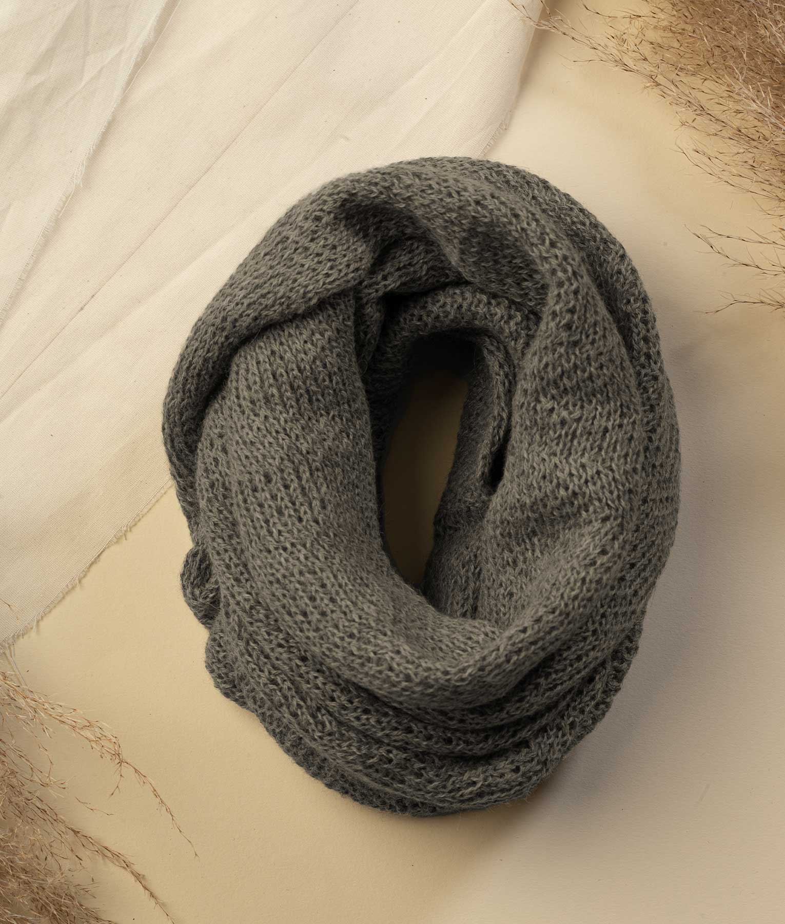 Gray Infinity Scarf