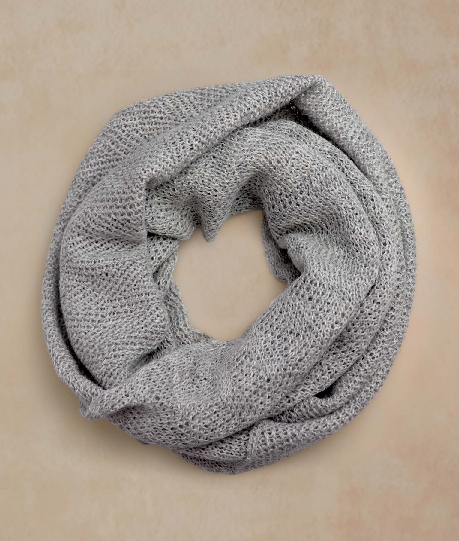 Gray Violet Infinity Scarf