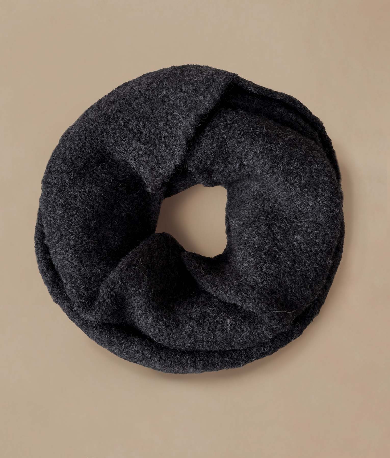 Black Brushed Infinity Scarf