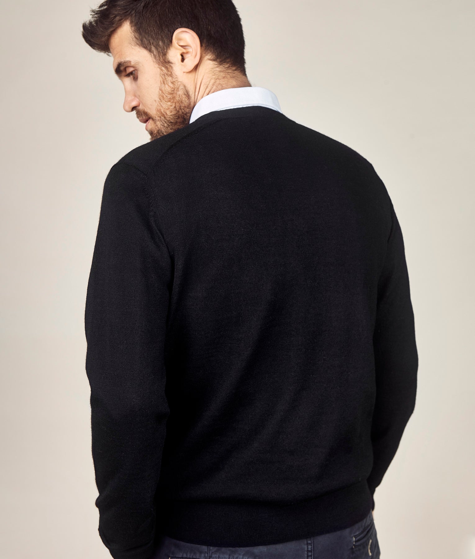 Chompa Cuello V - Negro
