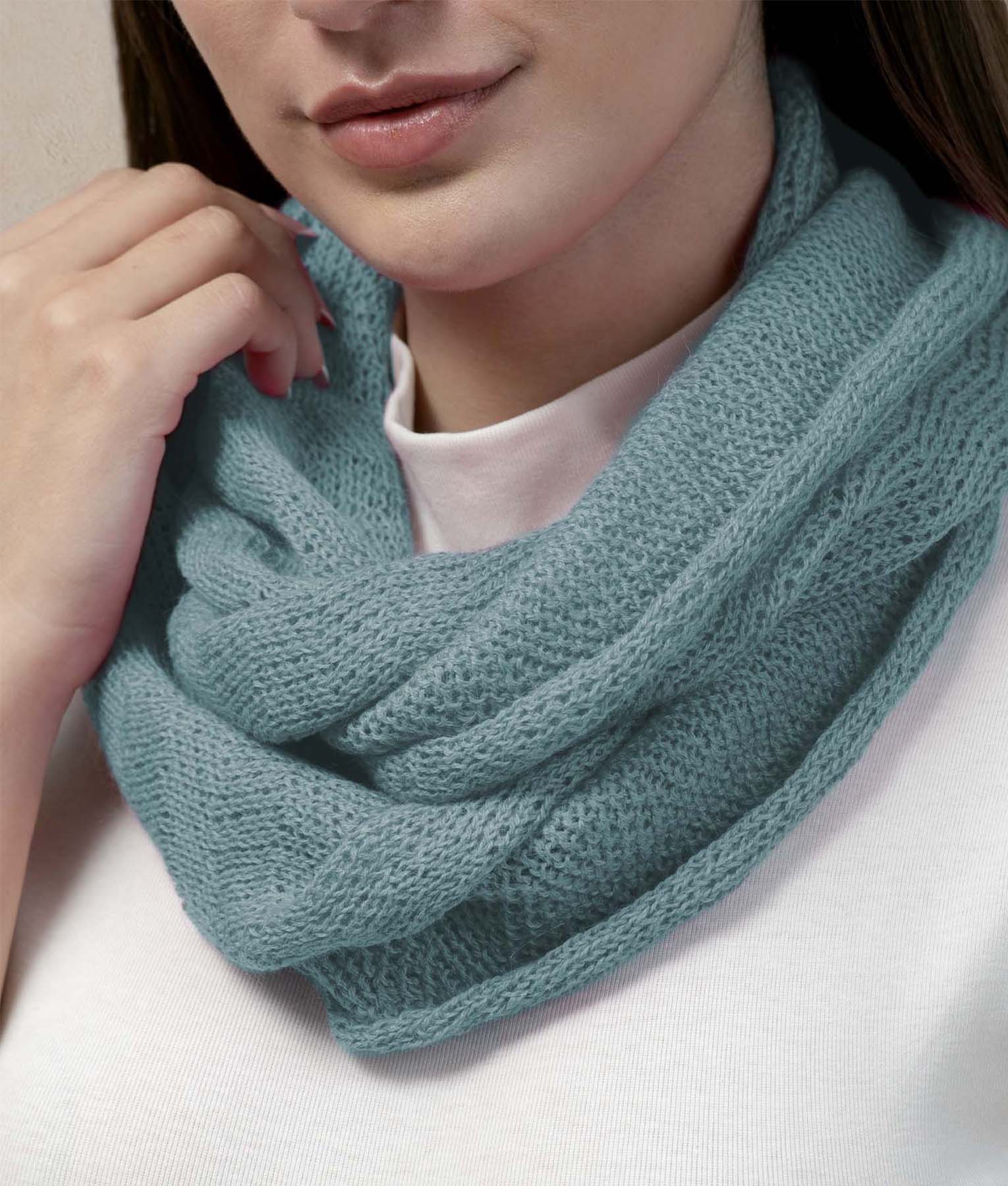 Milky Blue Infinity Scarf