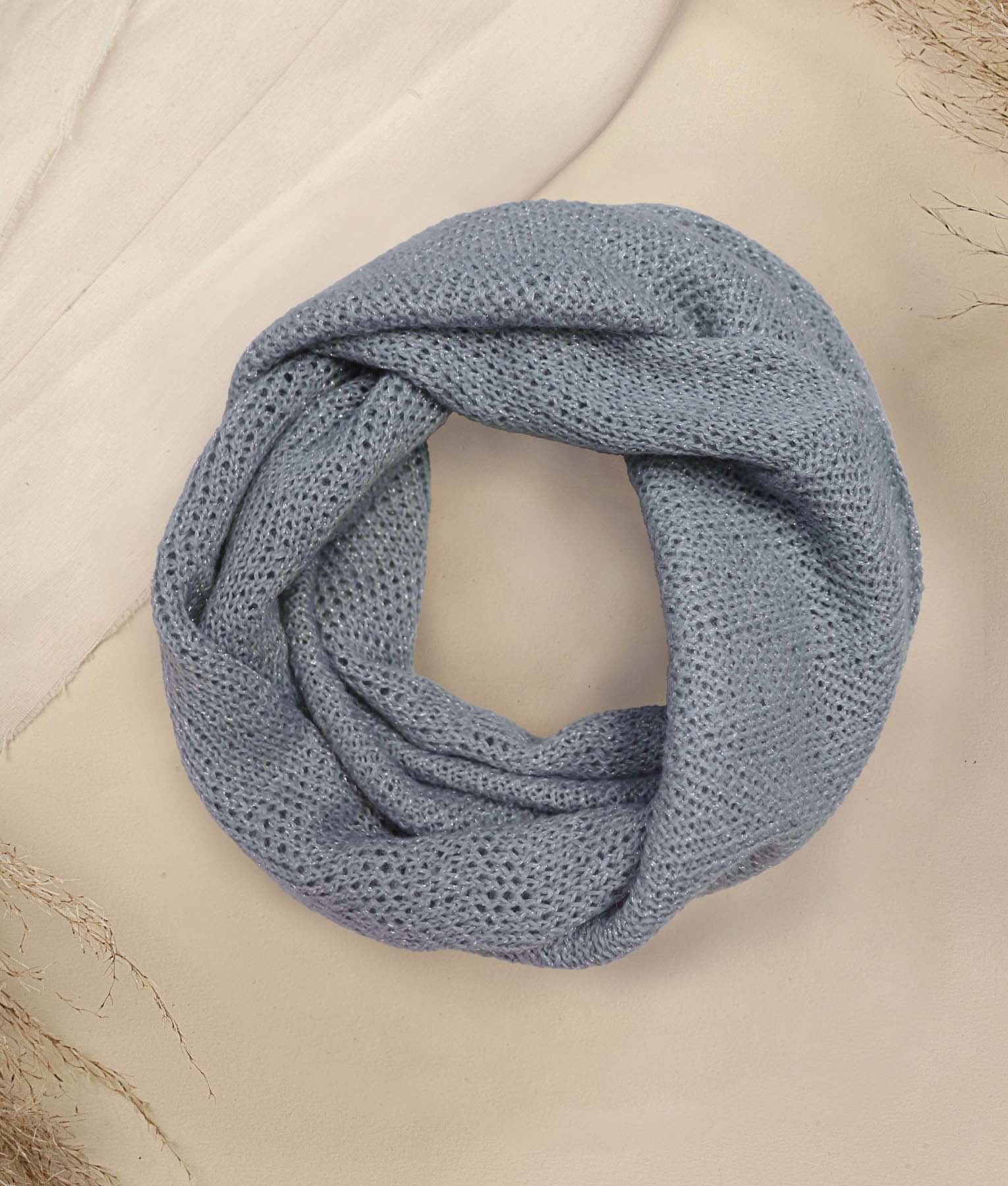 Stratosphere with Silver Flashes Infinity Scarf