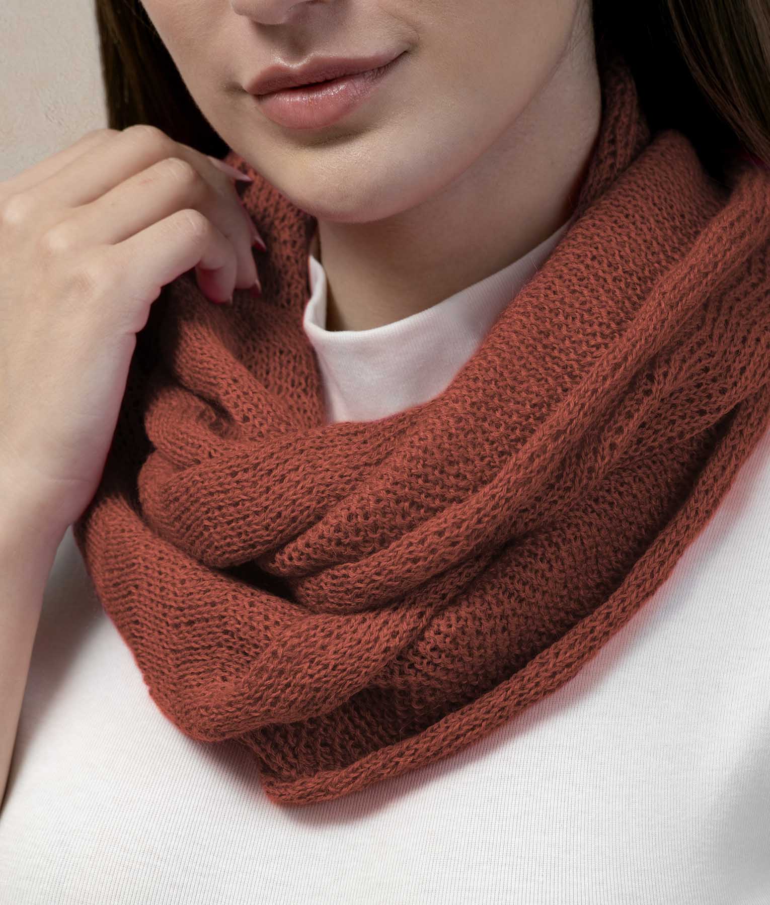 Currant Red Infinity Scarf