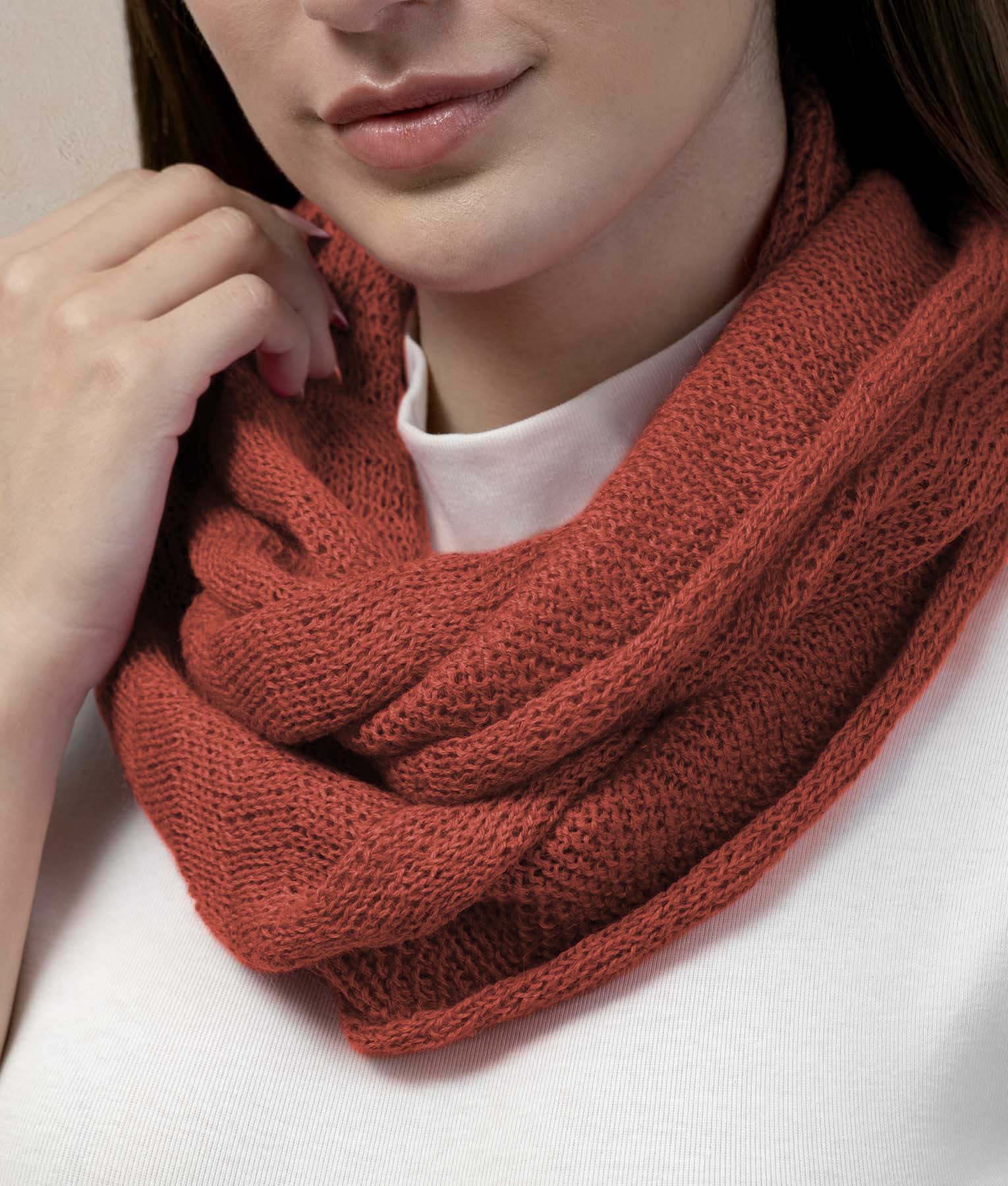 Aurora Red Infinity Scarf