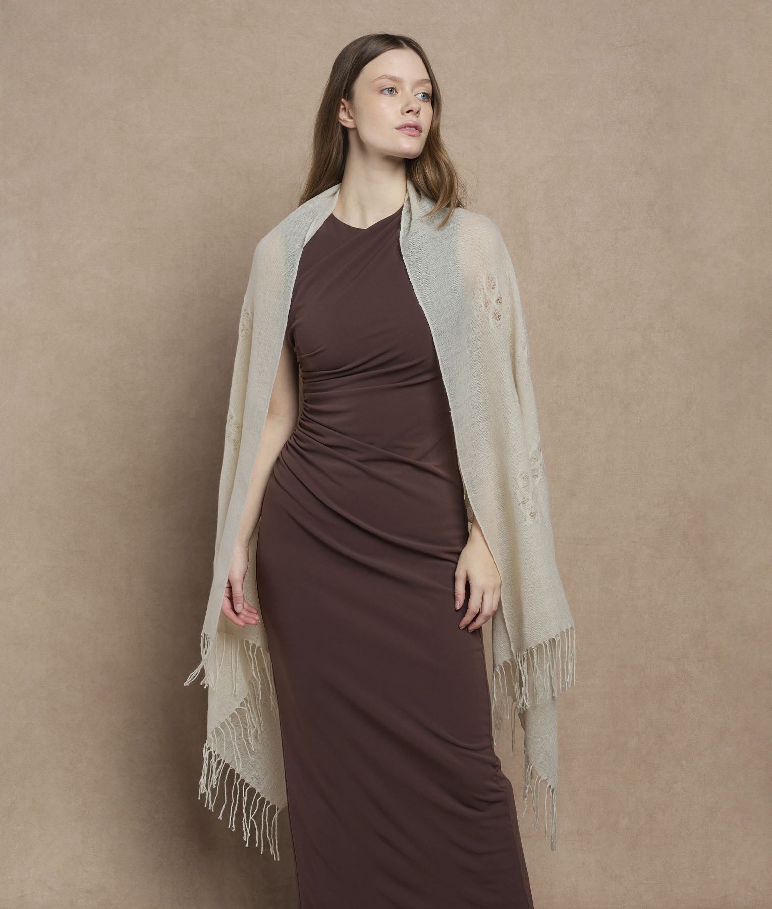 Estola Cocos Twisted Fringe - hueso