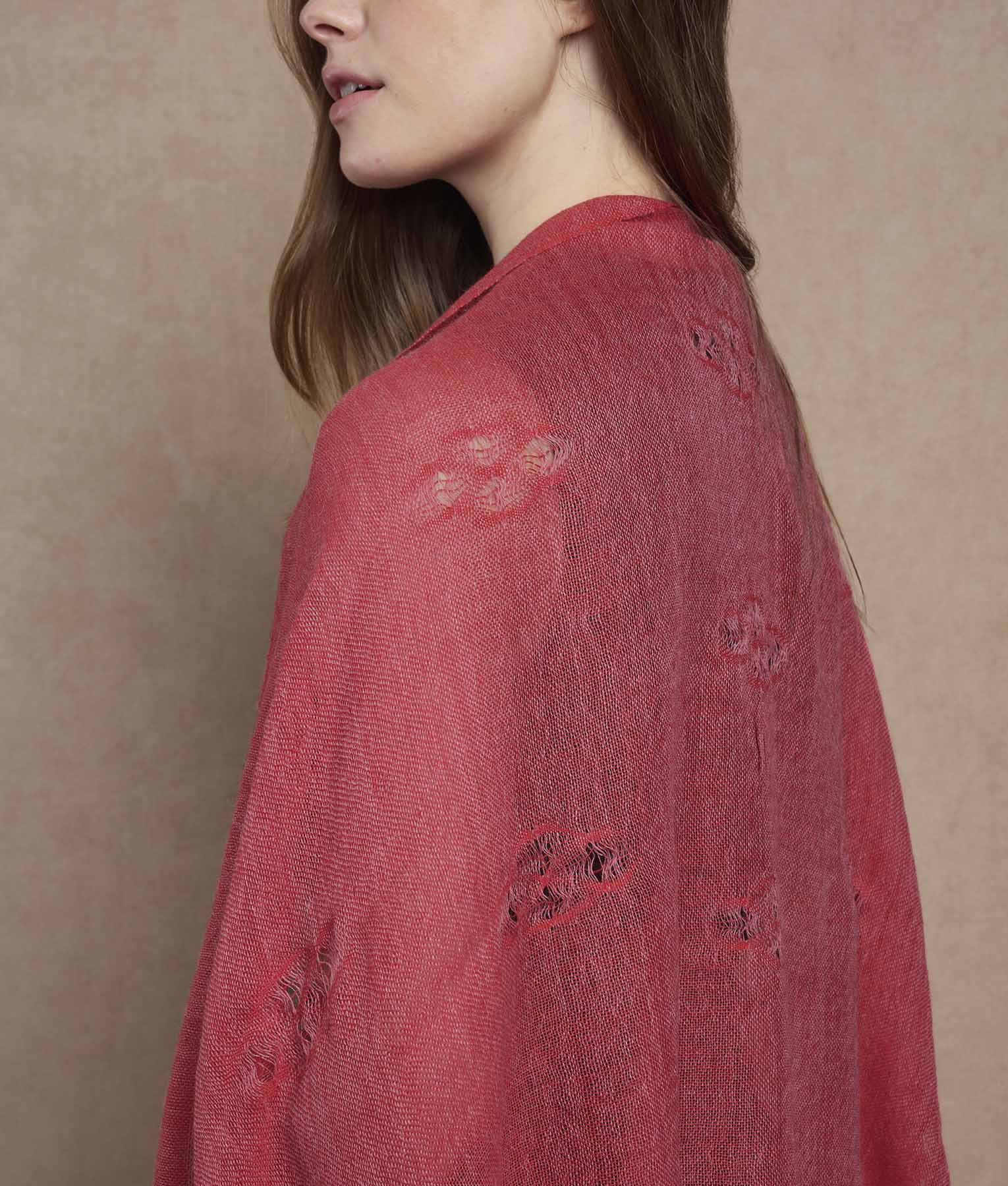 Estola Cocos Twisted Fringe - rojo aurora