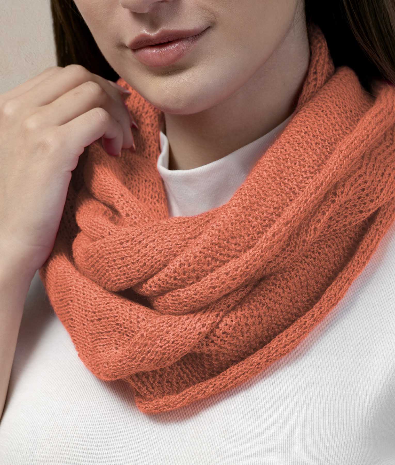 Tangerine Orange Infinity Scarf