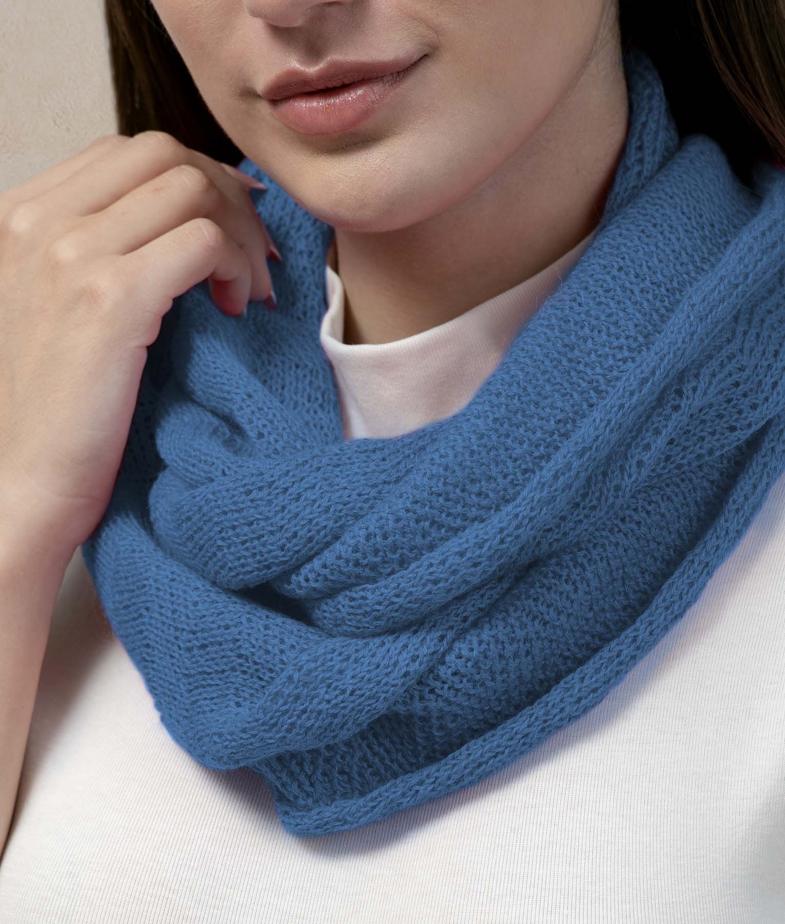 Indigo Blue Infinity Scarf