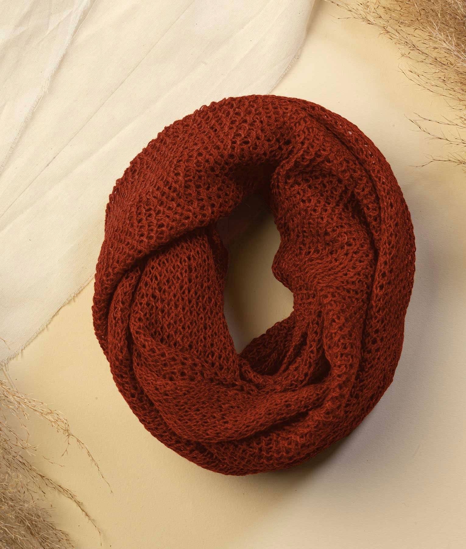 Burnt Ochre Infinity Scarf