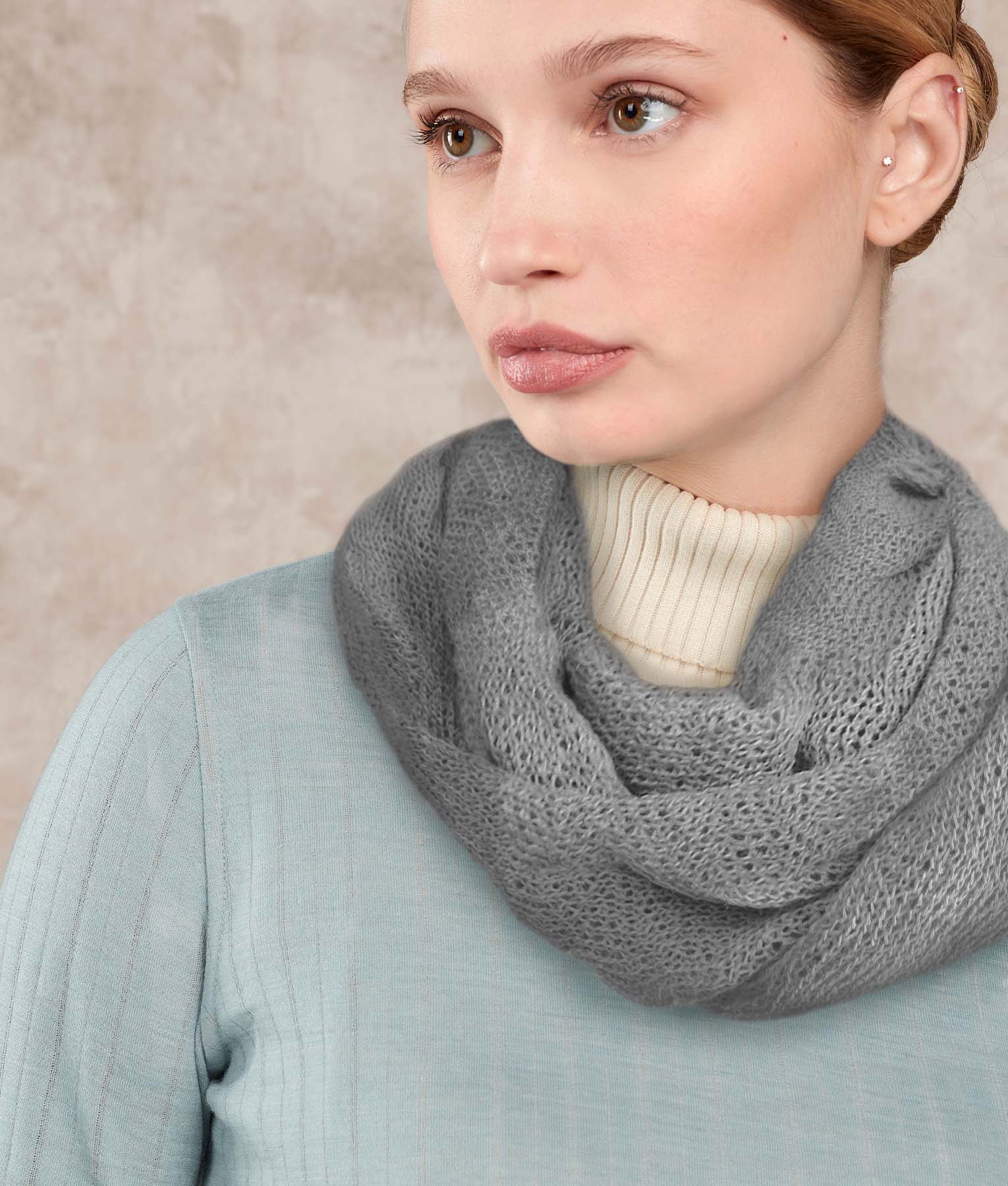 Ghost Gray Infinity Scarf